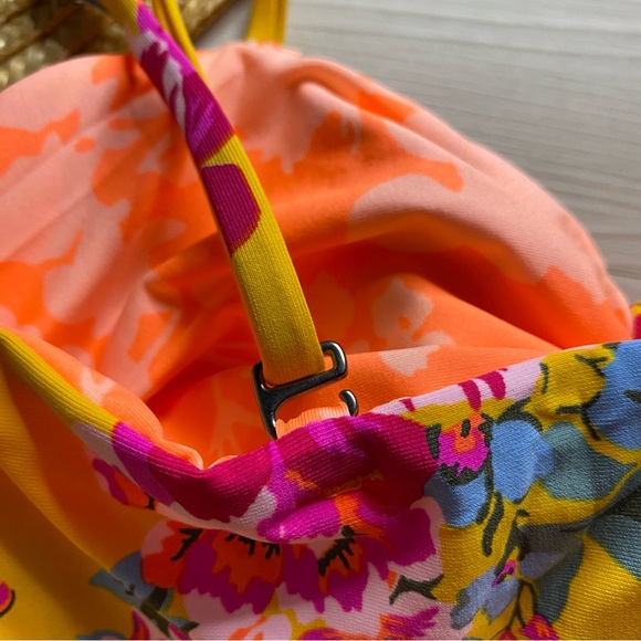 Maaji Reversible Floral Golden Cutout Tie One Piece - Picture 5 of 9